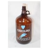 Carolina Tarheels Large Glass Whiskey Jug