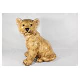 Vintage Plaster Lion Cub  16"