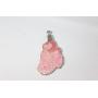 Sterling Rhodochrosite Stalacite Slice Pendant