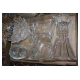 Large lof of clear/Crystal vases/glasses