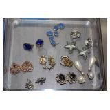 Vintage clip on and pierced earrings