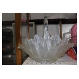 Antique feather fan basket-Small crack