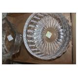 Clear glass dish-Crystal low dish