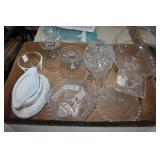 Large lot of vintage clear/Crystal glass items