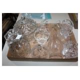 Antique clear glass compote bowl-Crystal etc.