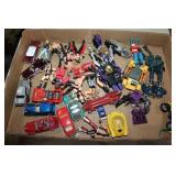 Vintage action figure toys, cars etc.