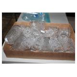 vintage Diamond pattern clear glass glasses