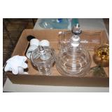 Unique decanter, egg holder, milk glass vase- etc.