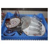 Vintage drinking glasses, large trays, etc.