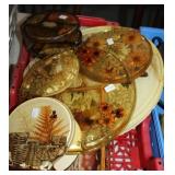 Large vintage resin trivets