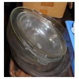 Large lot of clear glass Fire King