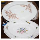 Two large vintage platters