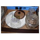 Small Fire King lid, Vase, Covered dish etc