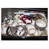 Large lot of costume jewelry-bracelets
