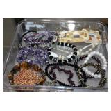 Large lot of costume jewelry-Bracelets