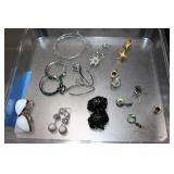 Large lot of costume jewelry-Earrings