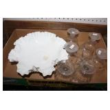 Fenton bowl, Pfaltzgraff glasses etc.