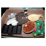 Vintage kitchen tools, sewing pillow, etc