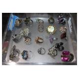 Large lot of costume jewelry-Rings