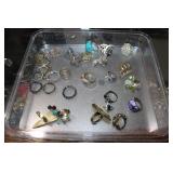 Large lot of costume jewelry-rings