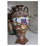 Asian style vase with two handles