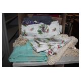 Large lot of vintage sheets, linens