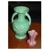 Two vintage unmarked vases