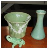 Lot of three vintage McCoy planters