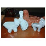 Three vintage unmarked planters