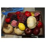 Large lot of faux fruit