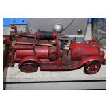 Vintage metal toy fire truck