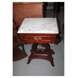 Mahogany Marble top victorian table