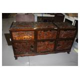 Handcarved Asian style stero cab.