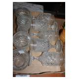 Diamond pattern clear glass glasses