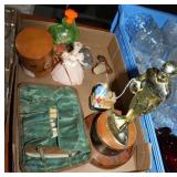 Misc lot-Trophy, Manicure set, etc