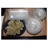 Lot of vintage glass bowls, etc