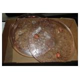 Miss America Pink cake plate-Pink cake plate