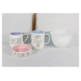 Three Rae Dunn Dishes one batter bowl