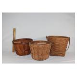 Three VTG fruit baskets-One Longaberger 