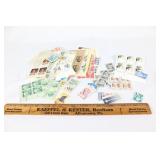 large lot of VTG used/unused stamps