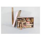 Large lot of wooden stamps