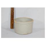 Antique small crock concave bottom