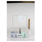 Large container of scrapbooking decorations