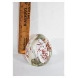 Hand blown glass paper weight