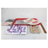 Large lot of rubber stamps