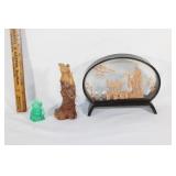 Cork carving in display,Asian wood carving,