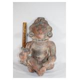 Large Clay Aztec style statue