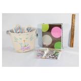 Book of scrapbooking stickers,basket,etc