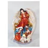 Light Up Resin Nativity Set  - works  14"