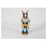 Vtg Signed Badger Wood Carved Kachina Doll